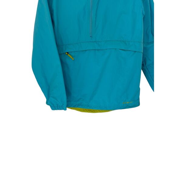 L.L. Bean Women's Blue Yellow Anorak Quarter Zip Nylon Windbreaker Jacket Size M - Picture 5 of 13